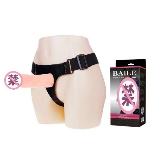 BAILE ERECTION ASSIST HOLLOW STRAP-ON DILDO IN FLESH