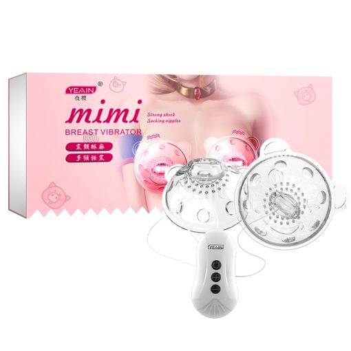 YEAIN NIPPLE BREAST CUP MASSAGE VIBRATORS CHARGEABLE TRANSPARENT